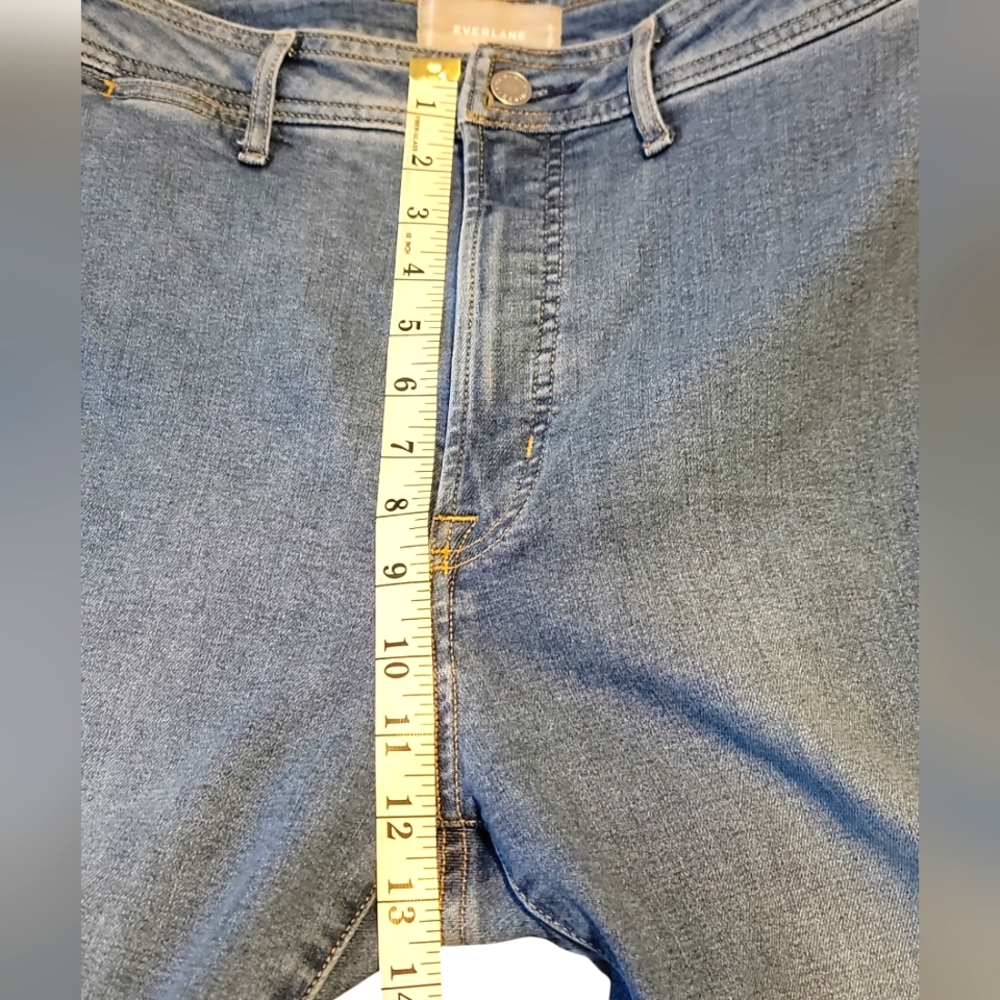 Everlane Way High Skinny Jeans Women's Size 31 Stretchy Mom Flat Front Blue - Picture 14 of 16